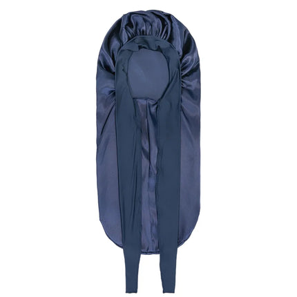 Women Extra Large Hair Long Silk Bonnet Cap & Elastic Satin Hair Band Comfortable Head Cover Night Sleep Hat for Sleeping Shower