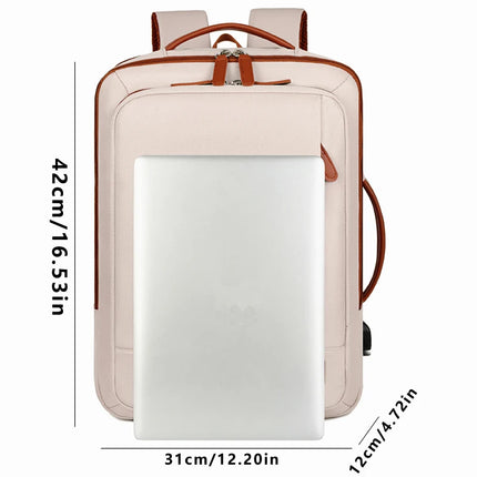 OGEHUAFEE daily commuting computer backpack, computer backpack+three piece set+3pcs storage bag, expandable travel and business laptop backpack, multi-functional lightweight backpack