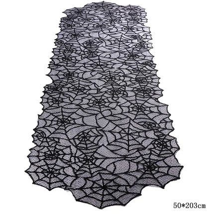Halloween Decorations Kit Halloween Spiderweb Tablecloth Runner Fireplace Scarf Lace Spiderweb Tablecloth Halloween Party Decor