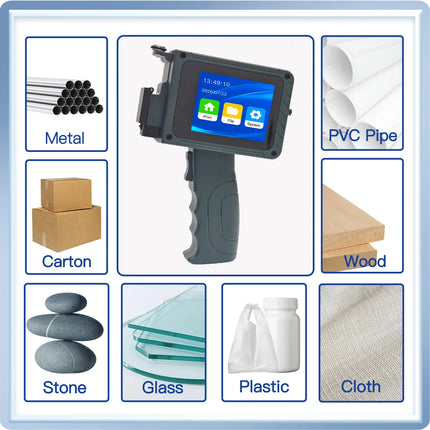 DCODE DC15 Portable Handheld Inkjet Printer 12.7mm Mini Coding Machine for QR Barcode Logo Image Date Text Printing for HP