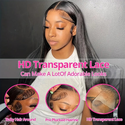 13x6 HD Lace Front Wigs Straight Lace Front Wig 250% Density 13x4 Human Hair Glueless Wigs Natural Colors Reday To Wear on Sale
