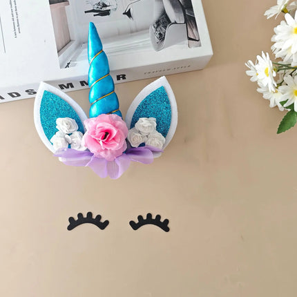 New Unicorn Happy Birthday Cake Topper Decoration Pink Gold Unicorn Kids Birthday Party Cake Toppers Baking Supplies Baby Shower