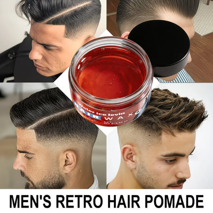 Water ice levin Matte Strong Hold Hair Wax Pomade with Keratin Biotin, Smooth Supple Men Hairstyle Styling Paste
