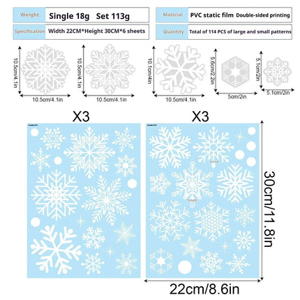 2025 Merry Christmas Decoration White Snowflake Window for Home Wall Window Sticker Ornaments Garland New Year wall stickers
