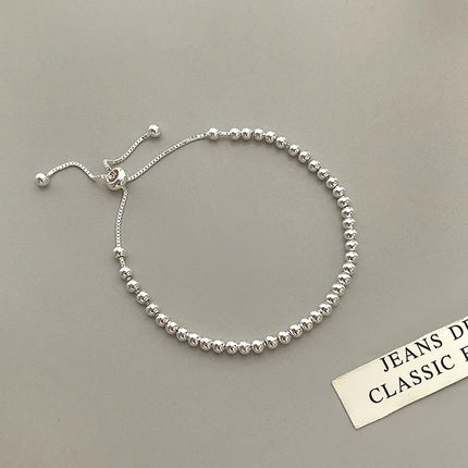 925 Sterling Silver Ball Necklace Bracelet Set for Woman Luxury Original Multi Layer Beads Jewelry Set Party Exquisite Jewelry