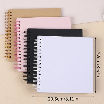8 Inch DIY Scrapbook Photo Album 40 Pages Hardcover Kraft Pape Photo Book Blank Memory Scrap Book for DIY Crafts Anniversary