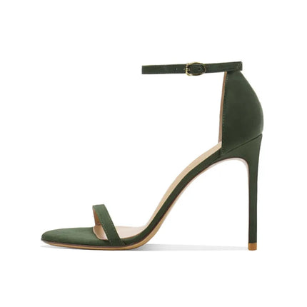 Black striped high-heeled shoes for women new summer collection,sexy with exposed toes,not tiring,slim heels sandals for women