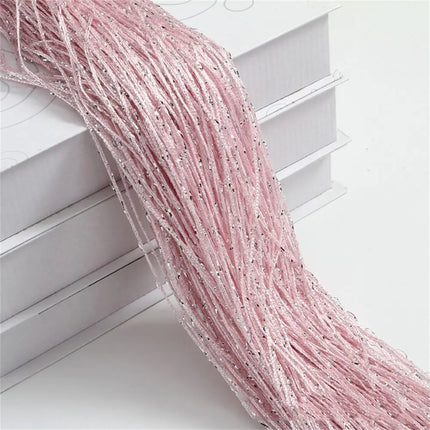 2*1M Tassel Window Curtains Shining Screen Panel Hanging Beaded Curtains Glitter String Curtain Door Fly Screen Party Decoration
