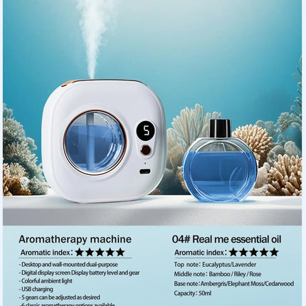 Rechargeable automatic aroma diffuser, essential oil diffuser, aroma essential oil, hotel bathroom aroma machine gift