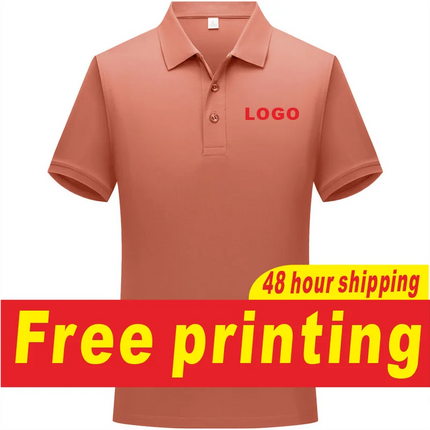 Summer Pure Cotton Short-Sleeved T-Shirt Polo Shirt for Men's and Women's Custom Printed Logo Embroidered Logo