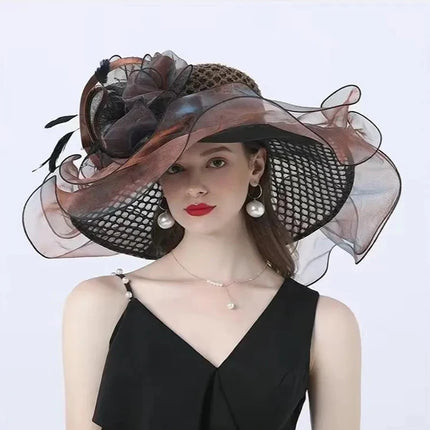 2025 Lady Derby Dress Church Cloche Hat Bow Bucket Wedding Bowler Caps for Party Performance