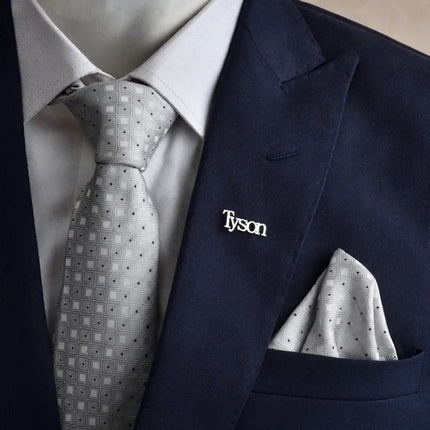 Customized name brooch, business low-key suit brooch, men's formal wear and accessories, universal for daily banquets