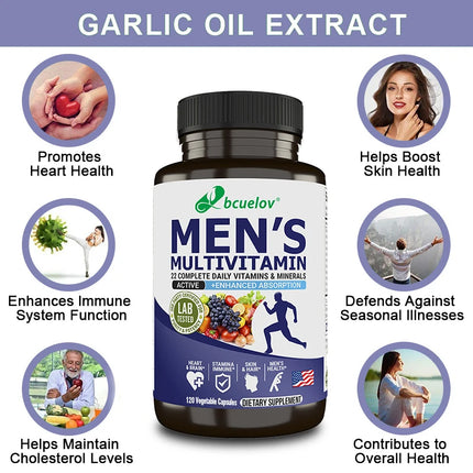 Bcuelov Men's Vitamin and Mineral Supplements - 26 Combinations To Support Overall Immune Health, Vegan