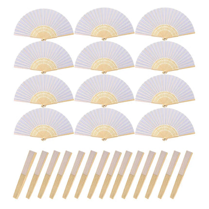 1/3/5/10Pcs Foldable Paper Fan Portable Chinese Bamboo Fan Wedding Gifts For Guest Birthday Party Decoration Kids Painting