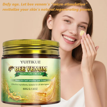 Yuitikue Bee Venom Skin Care Cream, 60g Firming & Smoothing Face & Body Cream, Suitable for All Skin Types