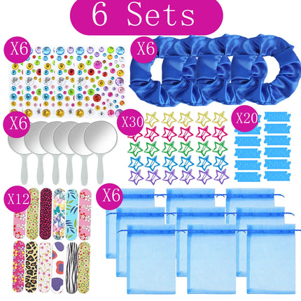 6/10/12Sets Spa Party Robes for Girls Kimono Girls Robe Gowns Kids Birthday Party Supplies Favors Sleepover Slumber Pajamas Part