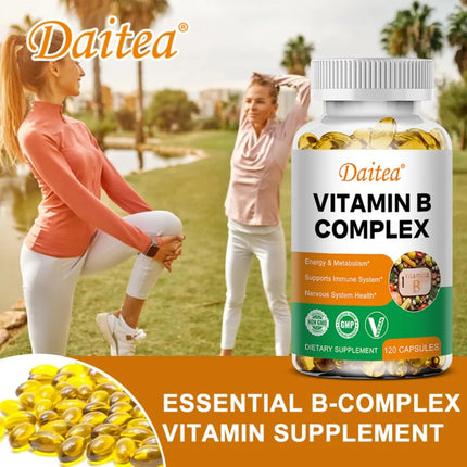 Vitamin B Complex (Folic Acid Biotin B1 B2 B3 B6 B12) - Support Cellular Energy & Mental Clarity