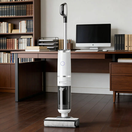 4000mAh Electric Mop and Vacuum, 2 in 1 Floor Washer, Efficient Household-Cleaning, ABS Material, Cordless Sweeper