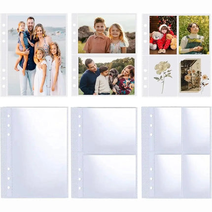 Kpop Photocard Binder 6 Ring Photocard Sleeves A5 Size Multi-Pockets Photo Album Page Photo Album Sleeves