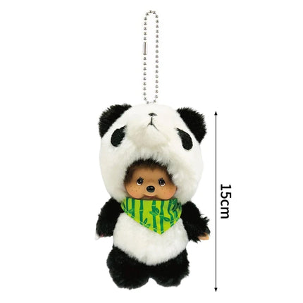 Cute Monchhichi Baby Doll Keychain Birthday Party Gift Monchhichi Hanging Pendant Doll for Bags Cartoon Monkey Pendant