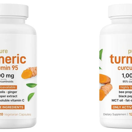 Turmeric Curcumin 95 Capsules 1000mg with Ginger Black Pepper Extract Vitamin C Joint Comfort Antioxidant Support 120 Count