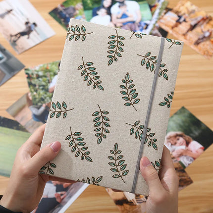 200pcs 6-inch Fabric Photo Album Creative Large Capacity Interleaf Type Family Album Children Growth Memorial Booklet
