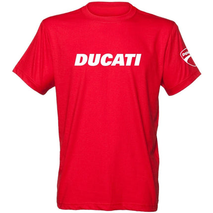 Ducati Red Logo T-shirt Unisex Summer Cotton Casual Top Moto GP Inspired Streetwear Short Sleeve