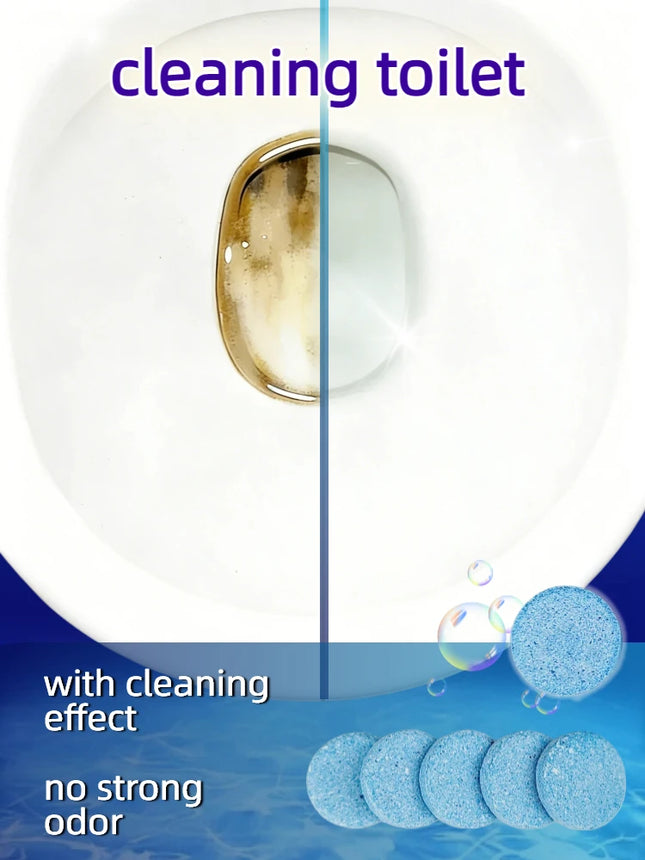 12/30/60pcs Toilets Cleaning Effervescent Tablet Toilet Cleaner Deodorant Remover Urine Stain Yellow Dirt Home Batnroom Cleaning