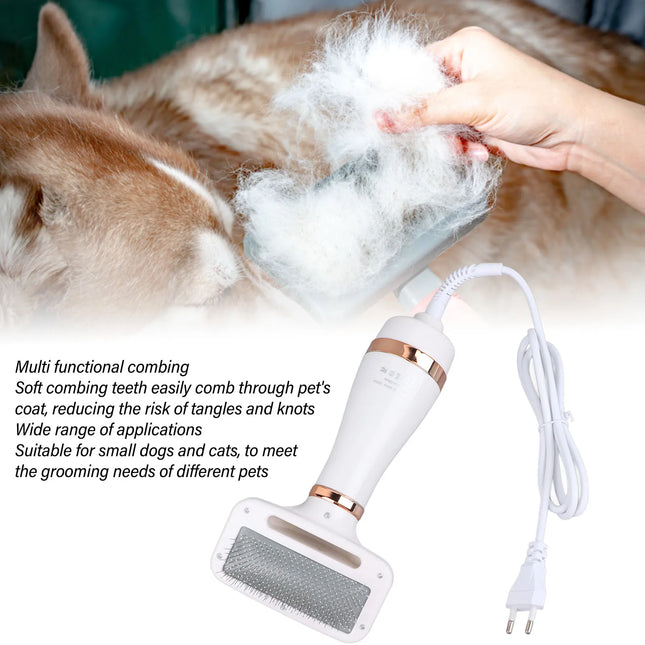 Pet Grooming Dryer Dog Hair Dryer Portable Pet Grooming Dryer 2 in 1 Handheld Dog Slicker Brush and Dog Hair Dryer for Dogs Cats