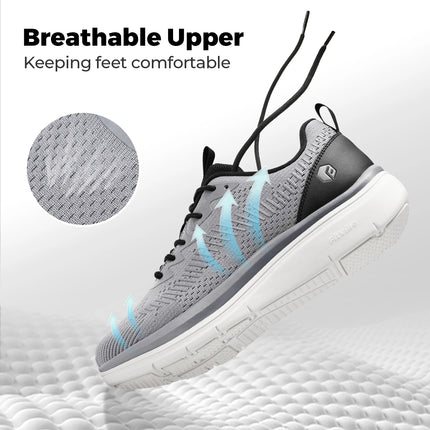 FitVille Men'S Walking Shoes Wide Width, Comfortable Orthopedic Sneakers Lightweight Tennis Shoes Gym Workout Sneakers For Plantar Fasciitis