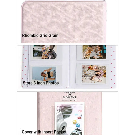 1PC 64 Pockets Photo Album Inch Pictures Storage Case Stamps Tickets Cards Organizer For Fujifilm Instax Mini 12/11/9