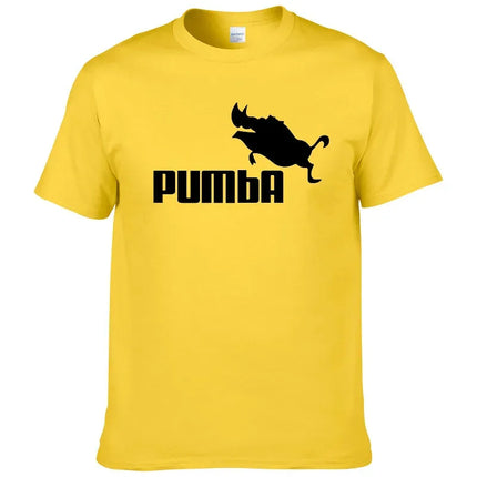 PUMBA printed T-shirt summer hip-hop sports bottom short-sleeved flying boar wild boar spoof creativity oversized five-quarter s