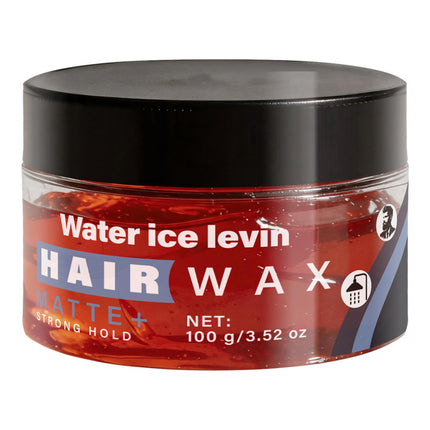 Water ice levin Matte Strong Hold Hair Wax Pomade with Keratin Biotin, Smooth Supple Men Hairstyle Styling Paste