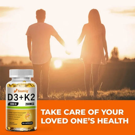 Vitamin D3 K2 - Vitamin D3 5000 Iu & K2 As MK-7 200 Mcg - with Magnesium, Zinc, Immune & Mood Support, for Bone & Teeth Health