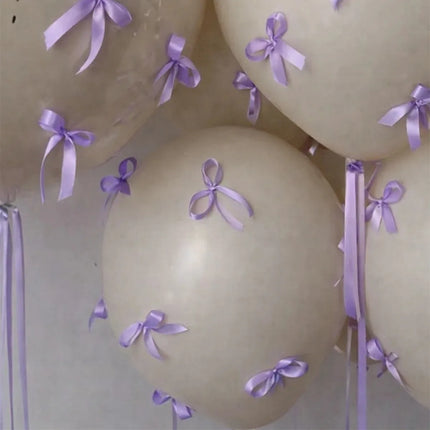 Purple Bow Cake Ribbon Happy Birthday Party Decorations Favors Hairband Desserts Cake Decor Wedding Bridal Shower Supplies