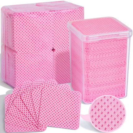 100/600Pcs Lint Free Nail Wipes Eyelash Glue Wipes Nail Polish Remover Pads Gel Nail Cleansing Wipes Suitable for Home Use