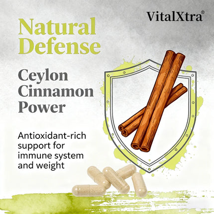 Berberine Capsules with Ceylon Cinnamon & Turmeric, Support Heart Health, Blood Sugar, Liver Function, Immune & Digestive Health