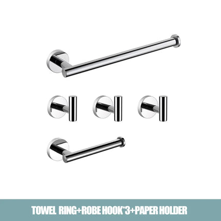 Gun Gray Black Brushed Gold Bathroom Hardware Set Stainless Steel Bathroom Accessories Towel Bar Towel Ring Toilet Paper Holder