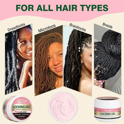 9.5oz Braids Locking Gel Twist & Lock Braid Conditioner Strong Hold Non Greasy Dreadlocks Moisturizer Rose Water Treatment Cream