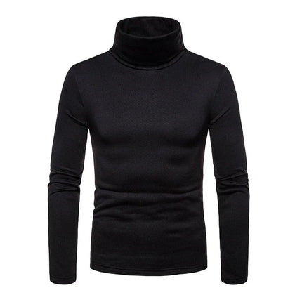 2026 New Men's Thermal Turtleneck Shirt Autumn Winter Warm Breathable Slim Fit Long Sleeve Business Casual Solid Base Layer Top