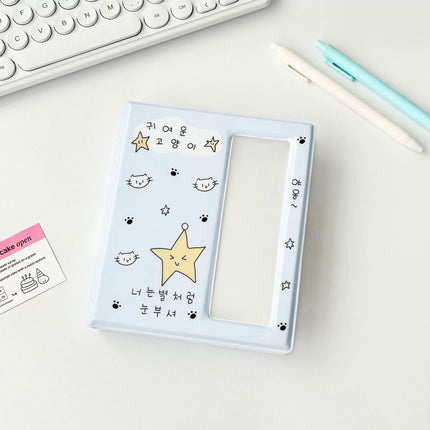 Cartoon Photo Booth Album For 40 Pcs 2x6 Inch Photo Strips Bookmark 20 Pcs 4x6 4R Photo Holder 40 Pages