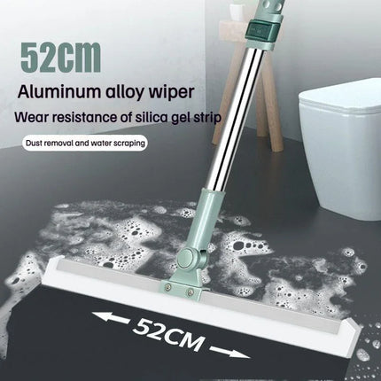 New 180˚ Rotating Silicone Mop Broom Sweeping Brush Glass Scraper Mirror Cleaning Washing Wiper Floor Cleaning Broom Wiping