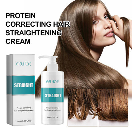Keratin Hair Straightening Cream Hair Repair Conditioner Reduce Frizzy and Dry Hair Care Set Hair Salon Protein Correction Cream