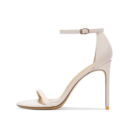Black striped high-heeled shoes for women new summer collection,sexy with exposed toes,not tiring,slim heels sandals for women