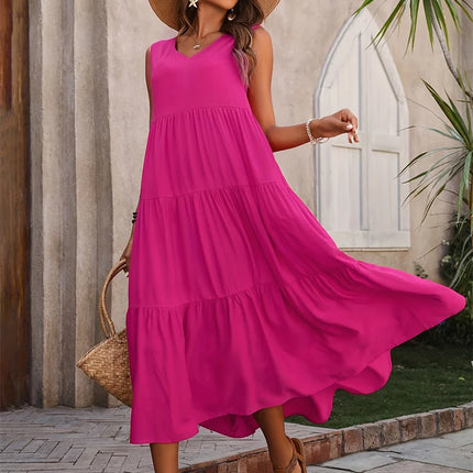 2024 Women Dress Summer Casual Brand Dresses Elegant Yellow Black Dress Femme