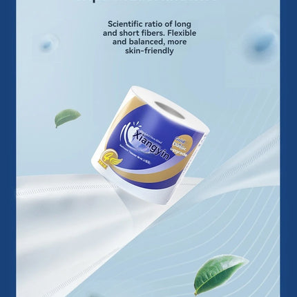 10PCS roll household paper towel in the name of roll paper, four layers of thick core roll toilet paper, toilet paper