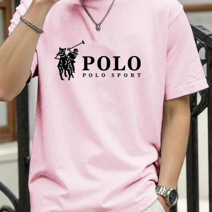 New Style High Quality Men's T-Shirt 2026 Summer Print Casual 100% Cotton Man Loose T-Shirt Sports Top
