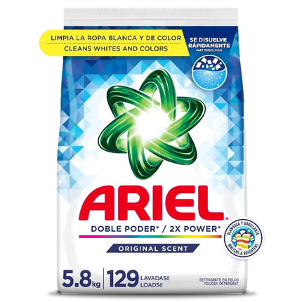Laundry Detergent Powder Original Scent 5.8 kg 129 Loads Heavy Duty Cleaning Fresh High Efficiency Washing Machine Compatible