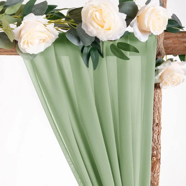 Sage Green Chiffon Wedding Table Runner Table Setting Gauze Sheer Vintage Dining Birthday Party FestivalCake Table Decor