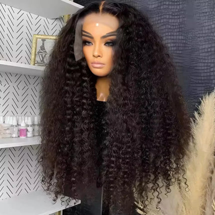 Invisi Strap HD 360 Full Lace Wig Human Hair 250 Density Pre Cut 360 Lace Front Wig Deep Curly Glueless Wig Human Hair Wig